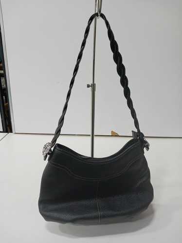 Brighton Black Leather Hobo Bag Purse - image 1