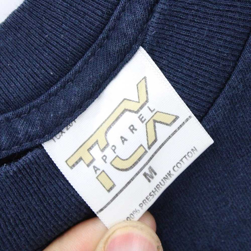 Vintage TCX Apparel Shirt Mens Navy Blue Auburn F… - image 5