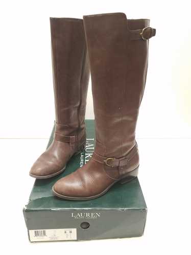 Lauren Ralph Lauren Leather Margarite Boots Dark B