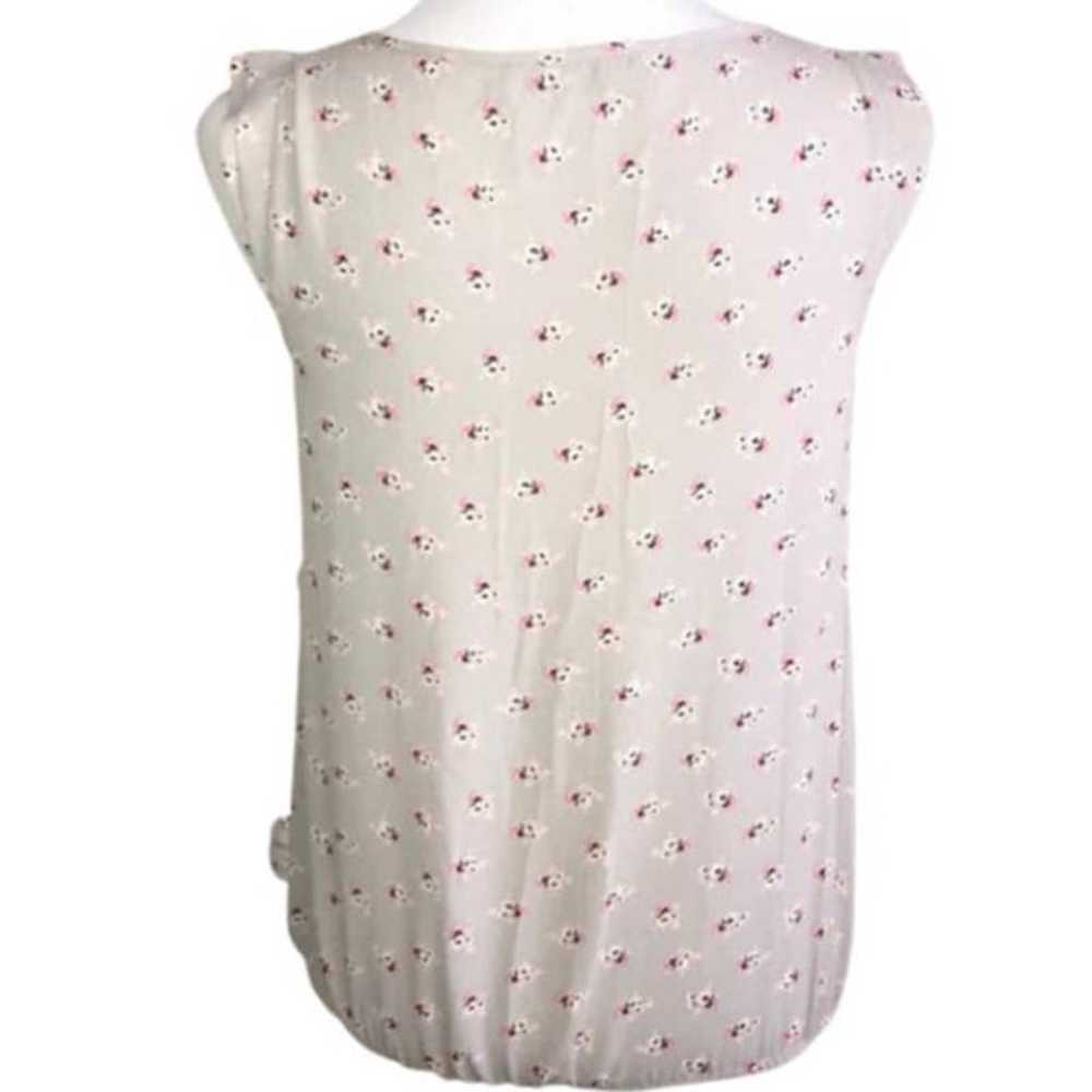 LOFT LIGHT GRAY WITH PINK & CREAM FLORAL DESIGN T… - image 2