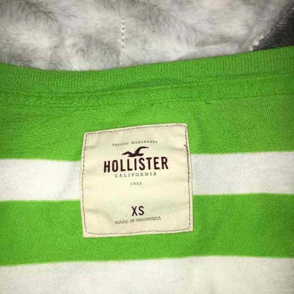 NWOT Hollister green/white stripe top - image 4