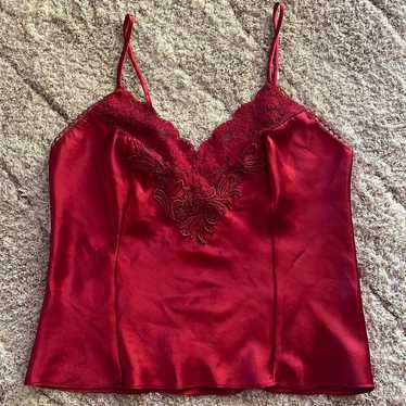 Victoria’s Secret red embroidered lace cami