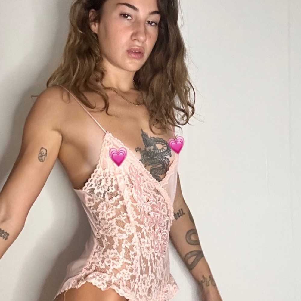 Vintage Victoria’s Secret Pink Sheer Teddy - image 2