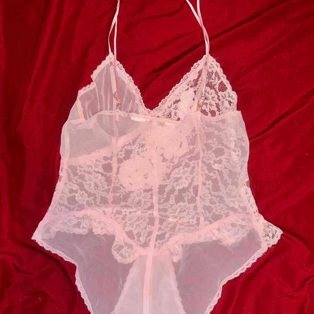 Vintage Victoria’s Secret Pink Sheer Teddy - image 6