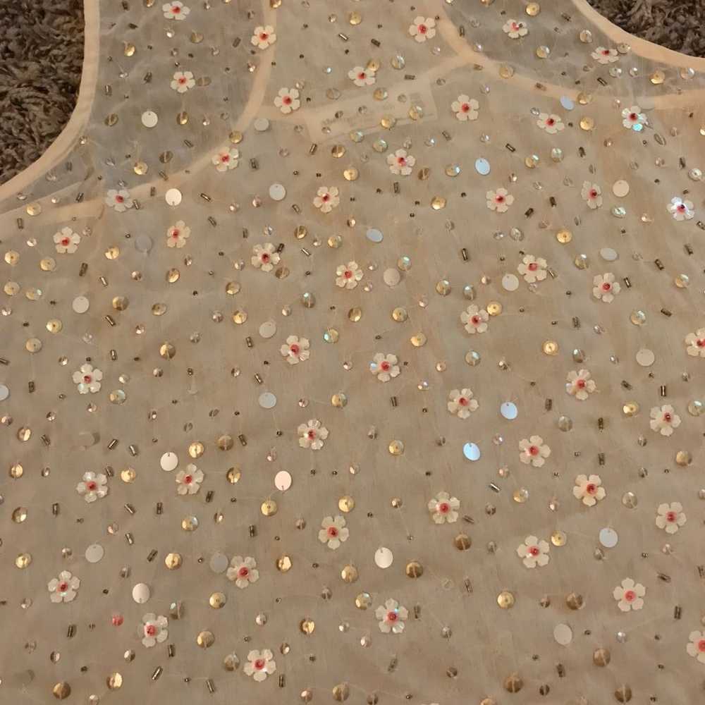 Vintage Abercrombie and Fitch flower sequin sheer… - image 4