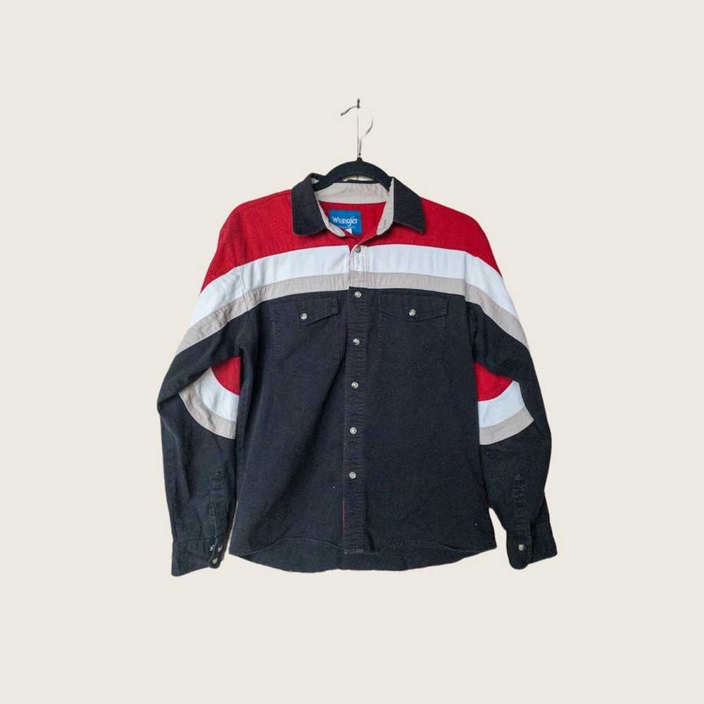 vintage wrangler multicolored shirt/jacket - image 1