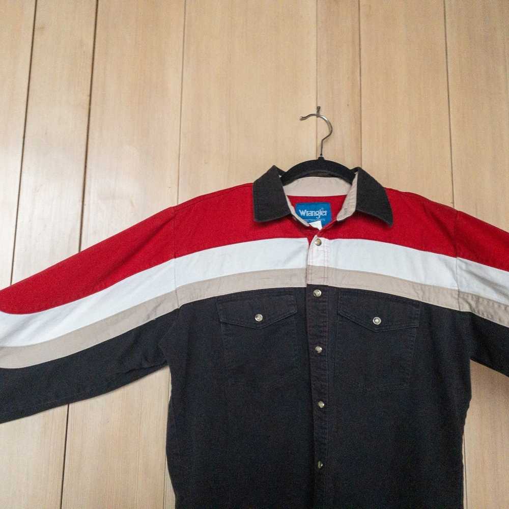 vintage wrangler multicolored shirt/jacket - image 2