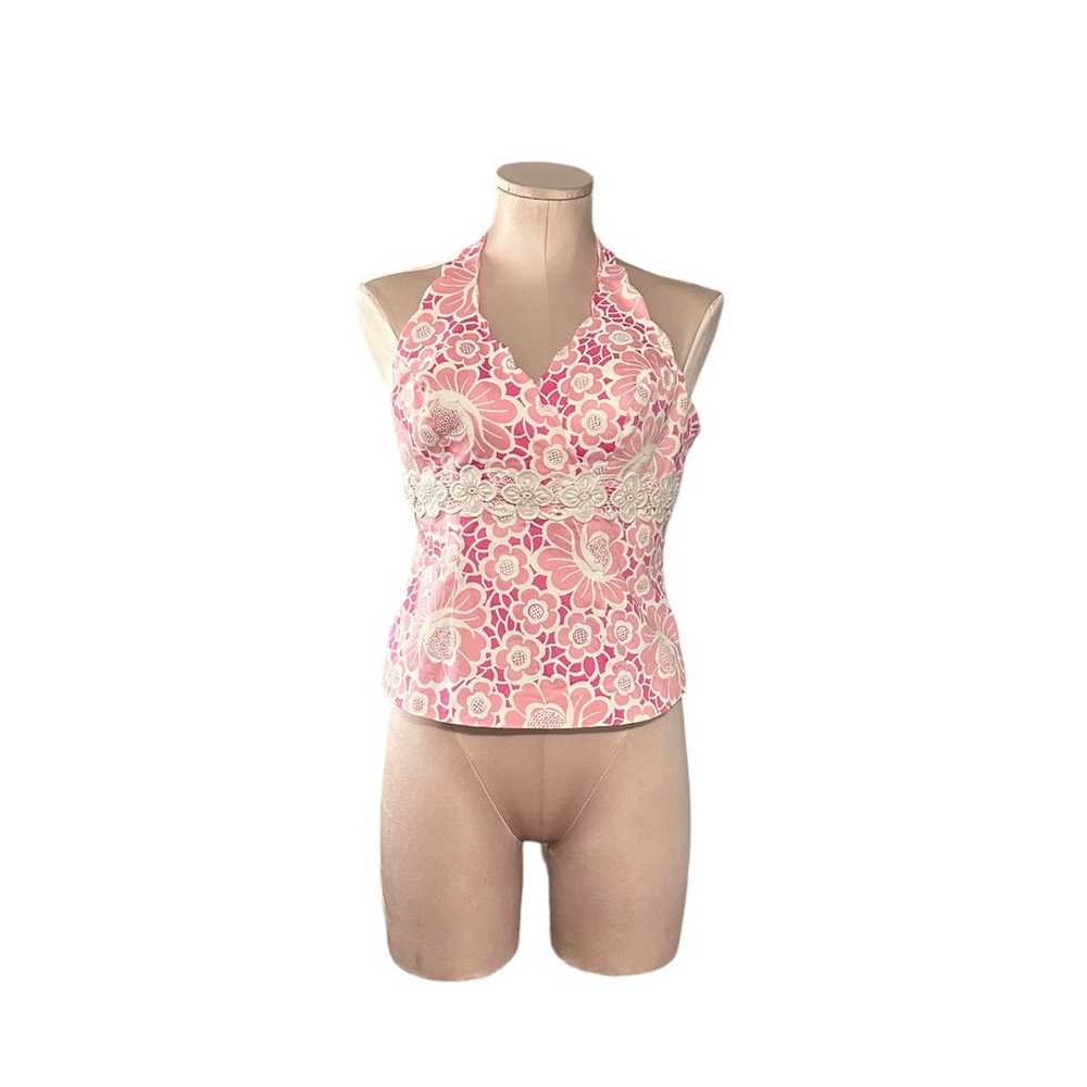 Lilly Pulitzer White label pink and white halter … - image 11