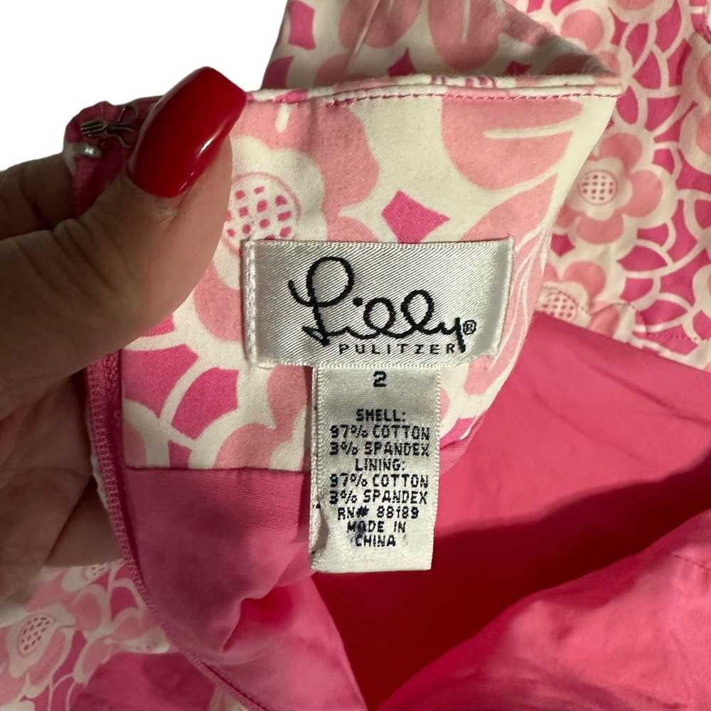 Lilly Pulitzer White label pink and white halter … - image 3