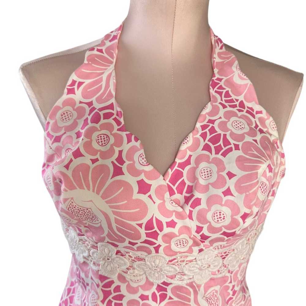 Lilly Pulitzer White label pink and white halter … - image 7