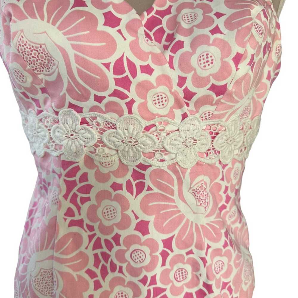 Lilly Pulitzer White label pink and white halter … - image 8