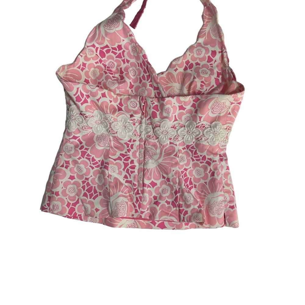 Lilly Pulitzer White label pink and white halter … - image 9