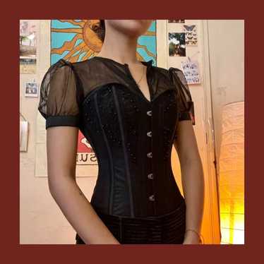 Black mesh corset in - Gem