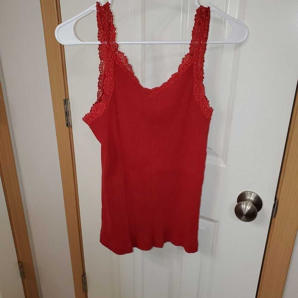 Vintage Y2k Chico's Red Lace Cami - image 3