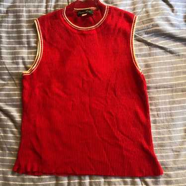 Red knit top - image 1