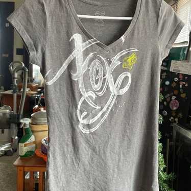 Vintage Fox racing womens S v-neck shirt y2k - image 1