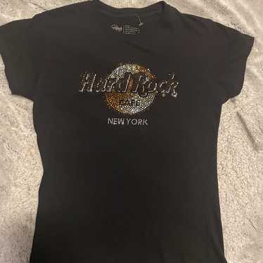 Vintage Rinestone Hard Rock Cafe Shirt - image 1