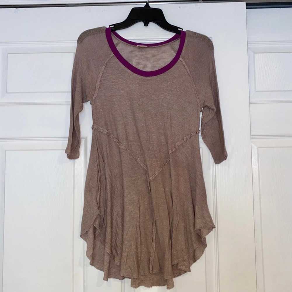 NEW VINTAGE WOMEN'S FREE PEOPLE FLOWY BLOUSE SIZE… - image 1