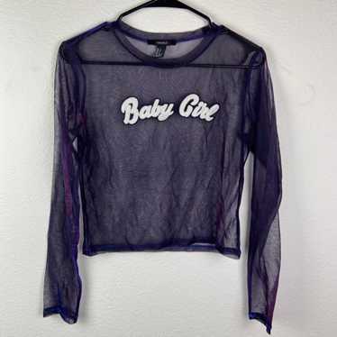 Forever 21 Holographic Baby Girl Top - image 1