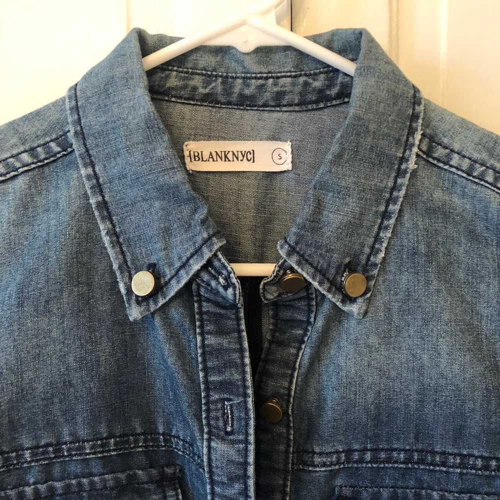 Blank NYC Button Down Denim Top - image 3