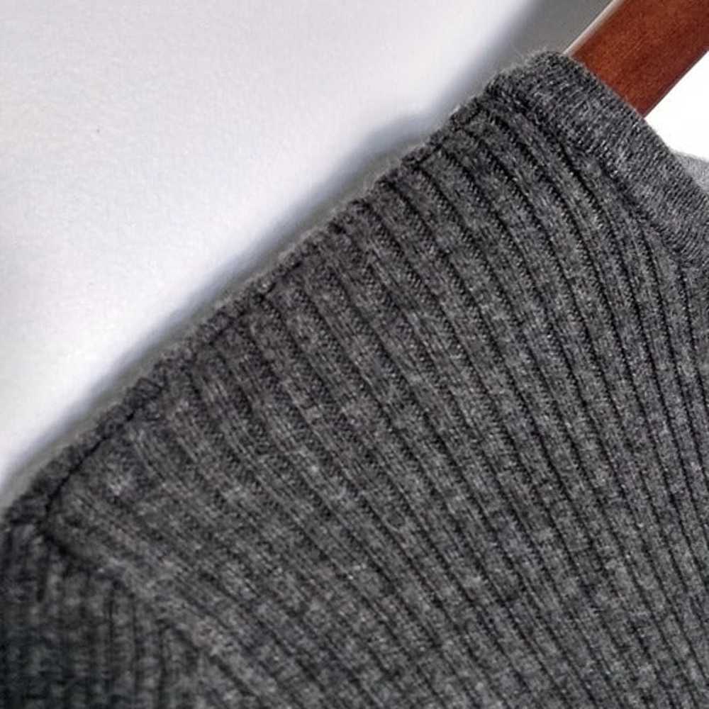 Vintage Liz Claiborne Small Grey Long-Sleeved Cot… - image 4