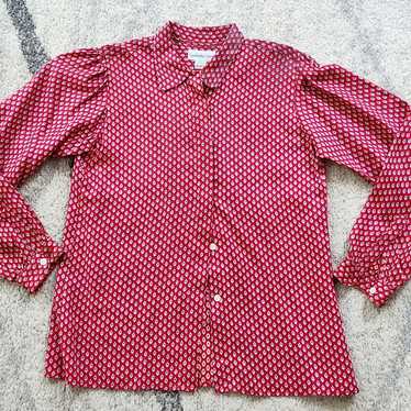 Vintage 1970s Womens Long Sleeve Button - image 1