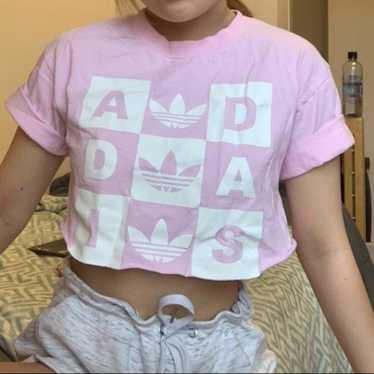 Adidas graphic crop top - image 1