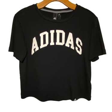 Womens Adidas Like New Crop Top Tee in Black & Wh… - image 1