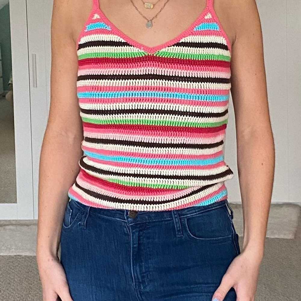 Vintage Tommy Hilfiger Crochet Tank - image 1