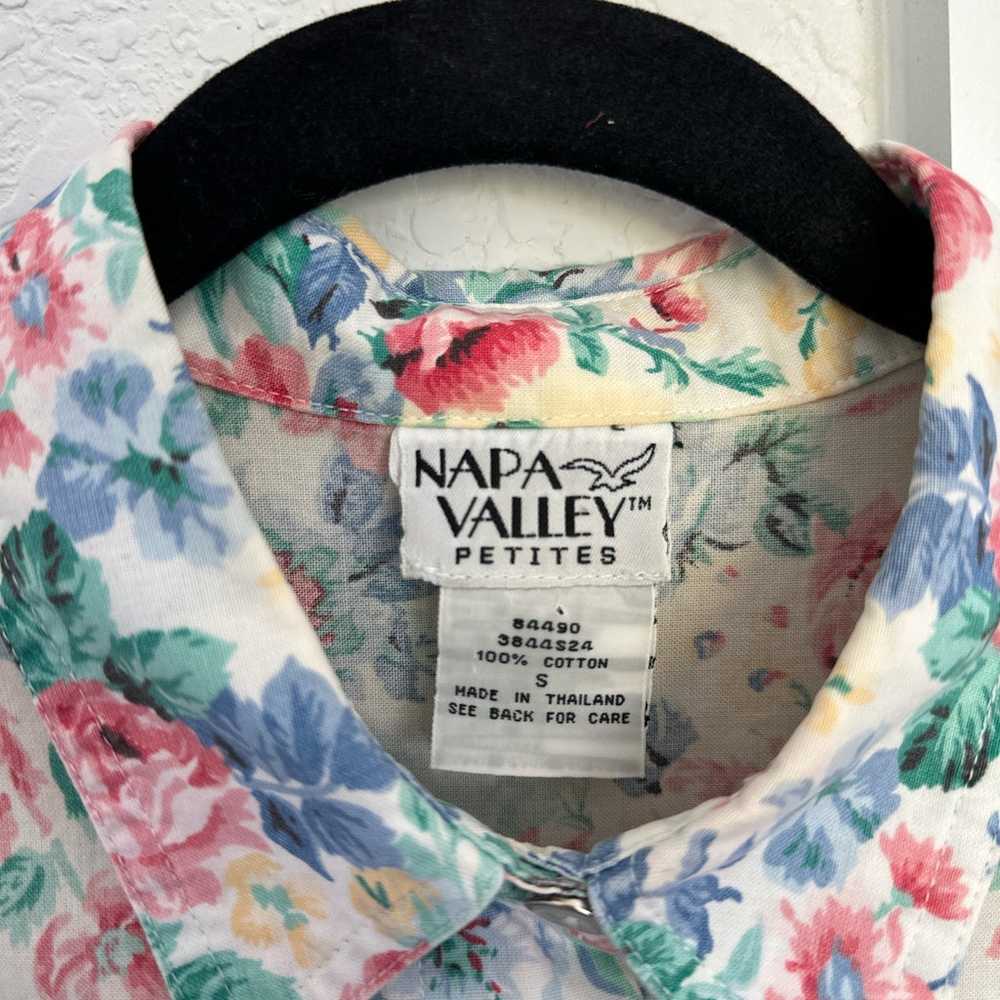 Napa Valley vintage petite floral button down - image 3