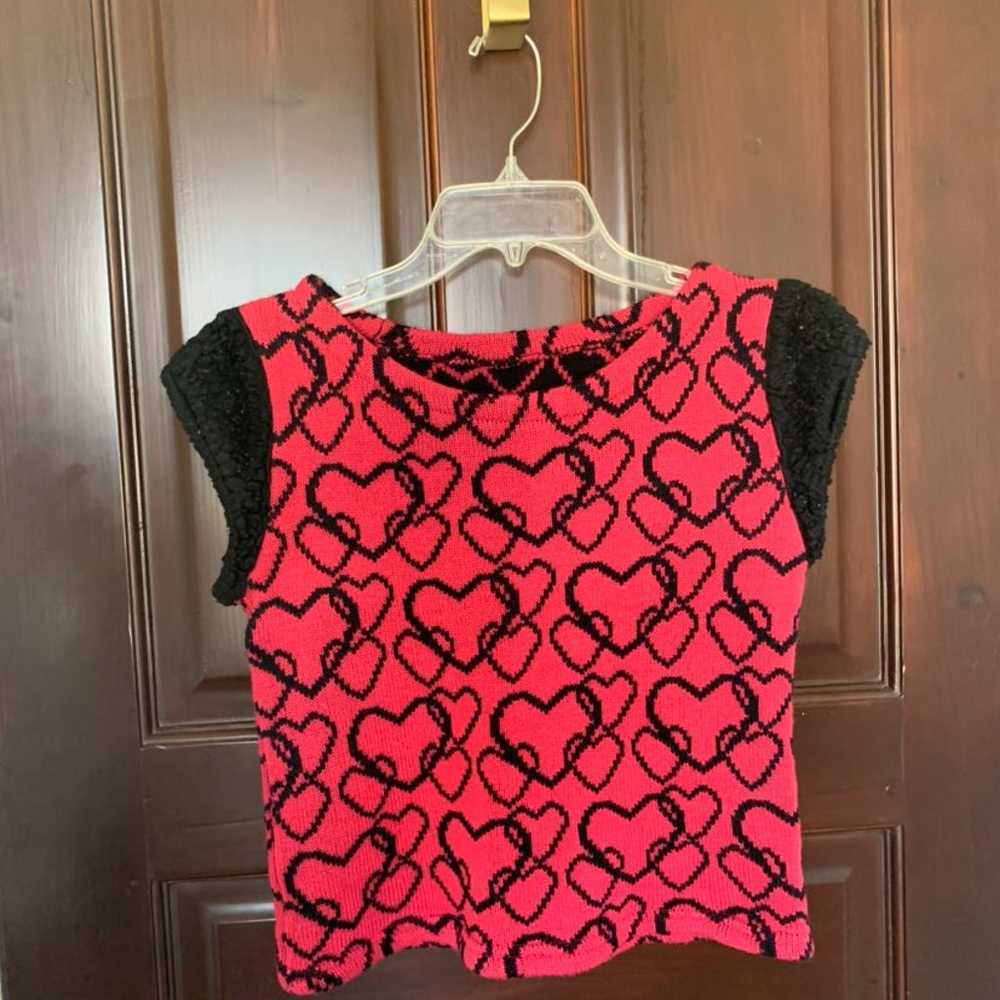 Vintage Heart Knitted Top - image 1