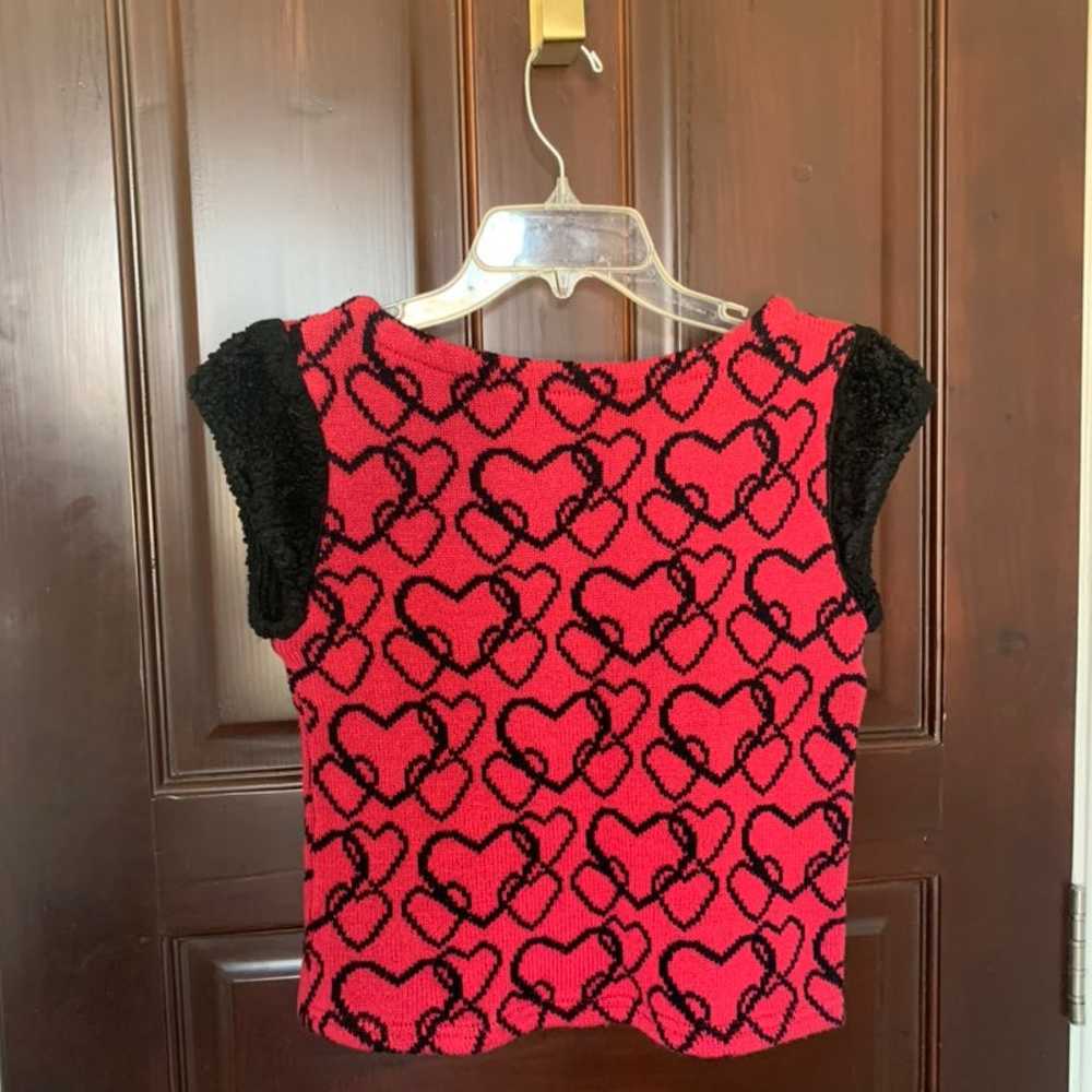 Vintage Heart Knitted Top - image 2