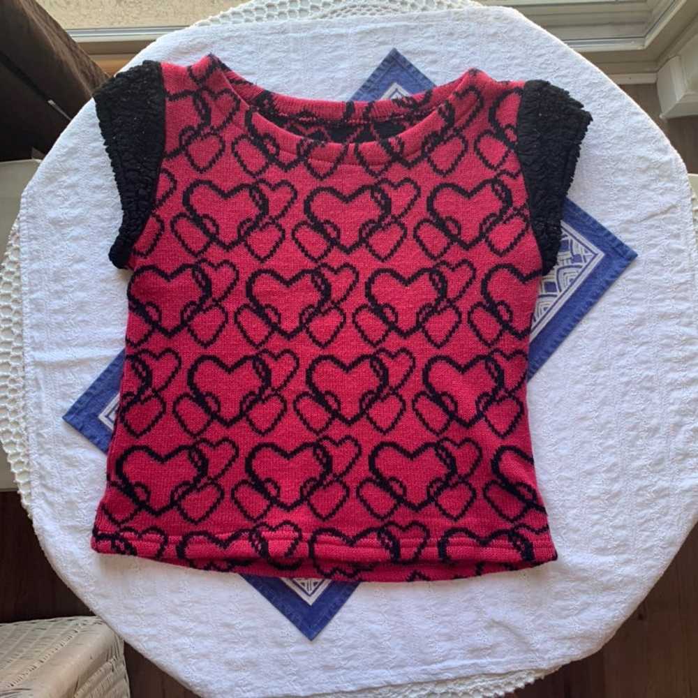 Vintage Heart Knitted Top - image 4