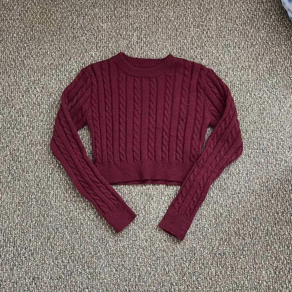 Cropped Cable Knit Sweater NWOT - image 3