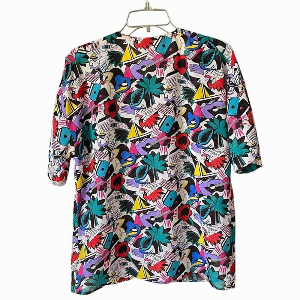 Vtg 80s Diane Von Furstenberg Tropical Havana Res… - image 8