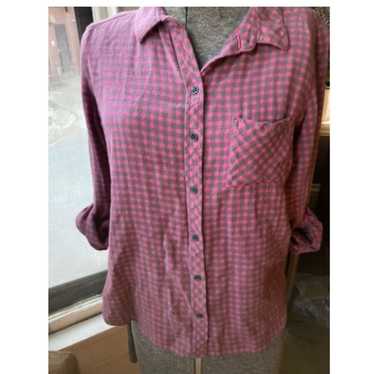 C&C California GRAY/PINK Flannel Shirt Size S - image 1