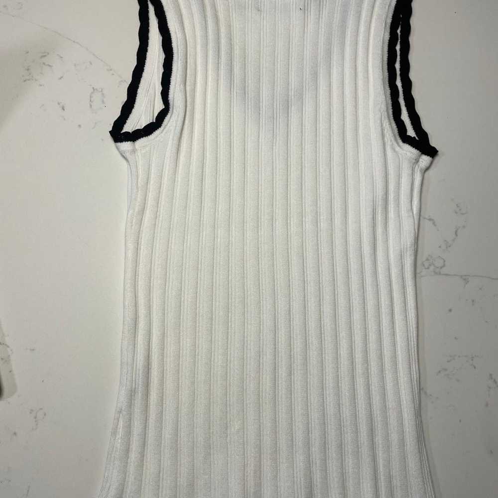 KARL LAGERFELD PARIS sweater vest stretch black r… - image 2