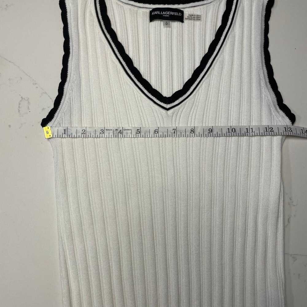KARL LAGERFELD PARIS sweater vest stretch black r… - image 5