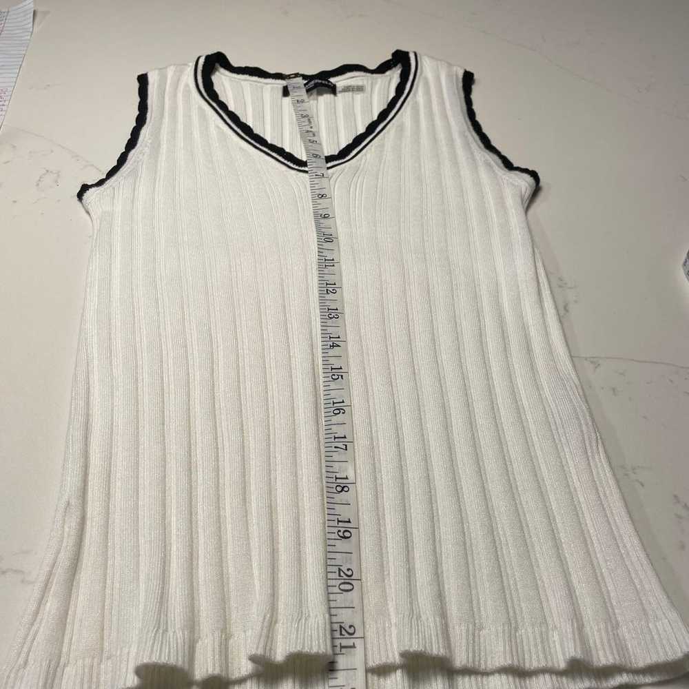 KARL LAGERFELD PARIS sweater vest stretch black r… - image 6