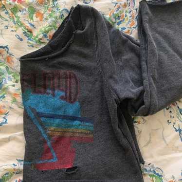 Hand Distressed Pink Floyd Cropped Sweat - image 1