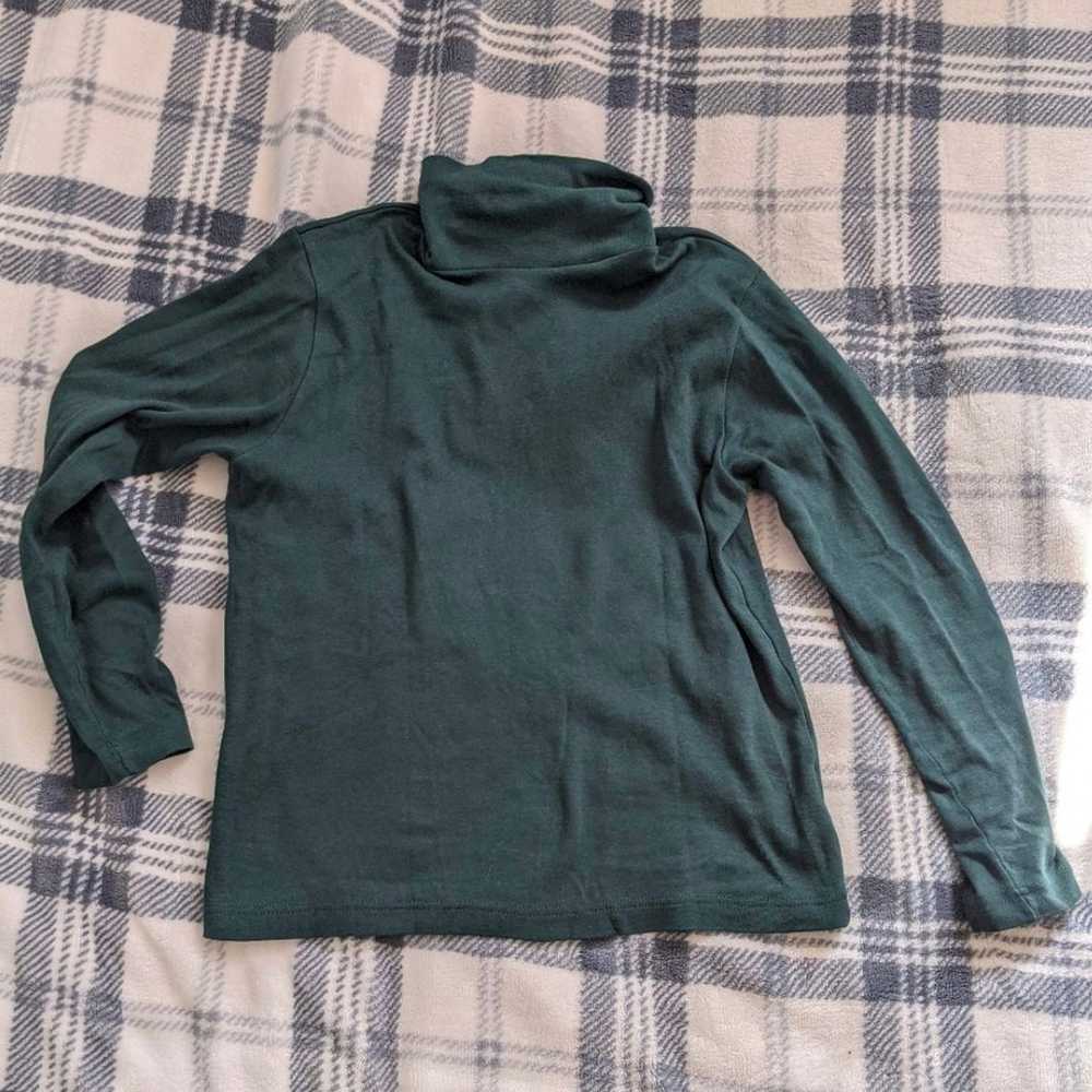 Vtg Forest Green long sleeve Turtleneck - image 4