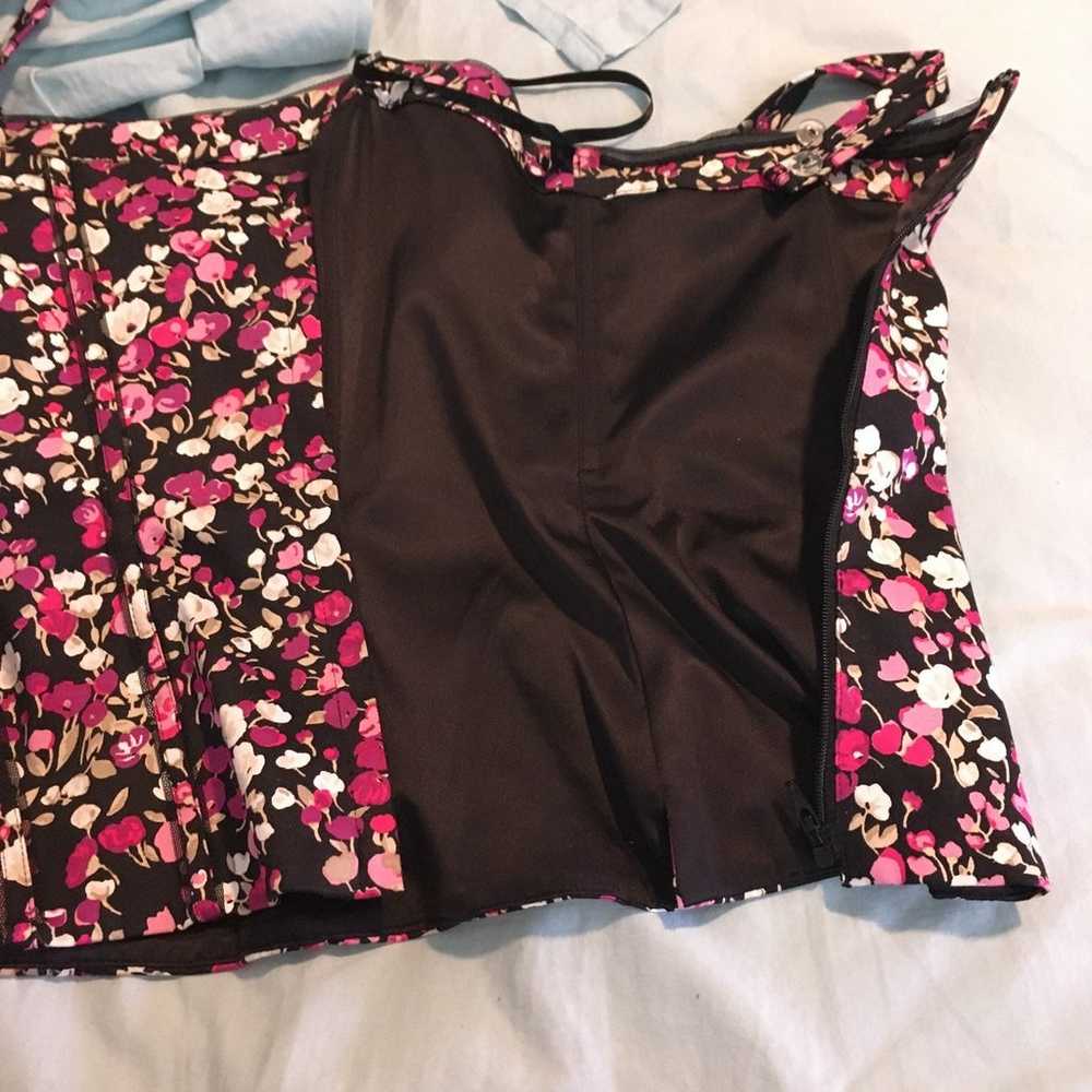 WHBM Floral Corset w boning size 4 with - image 7