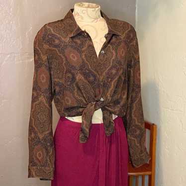 Super Rare Vintage MANSILK 90s Boxer Shorts 100% silk size large Paisley  soft