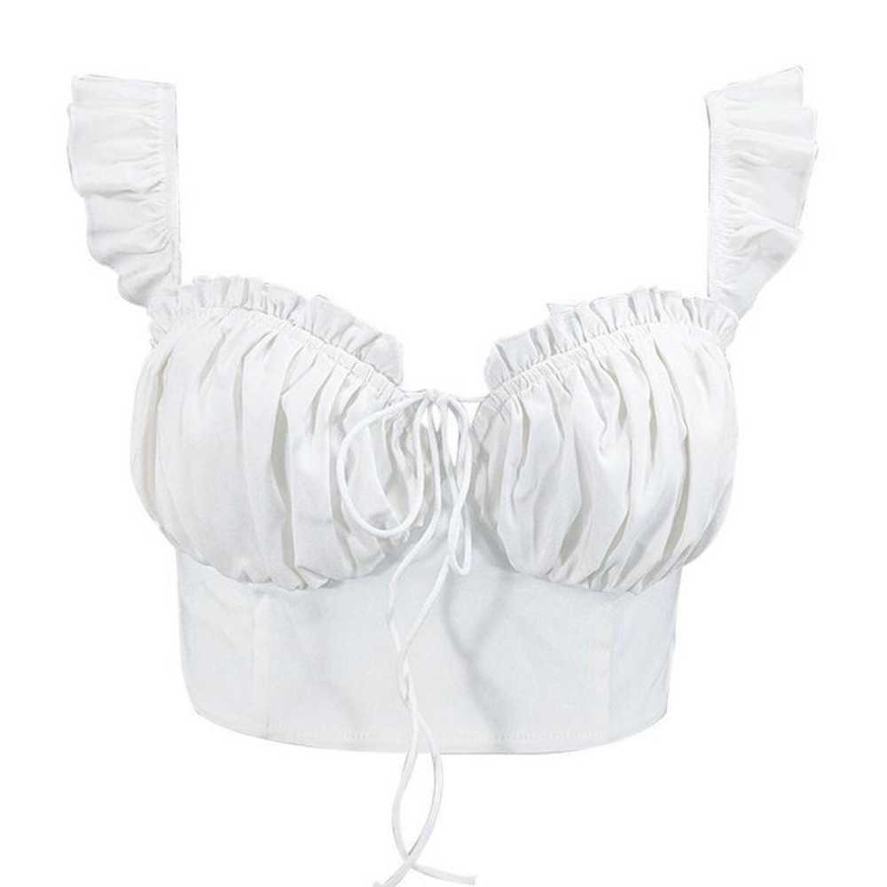 White bustier crop top - image 1