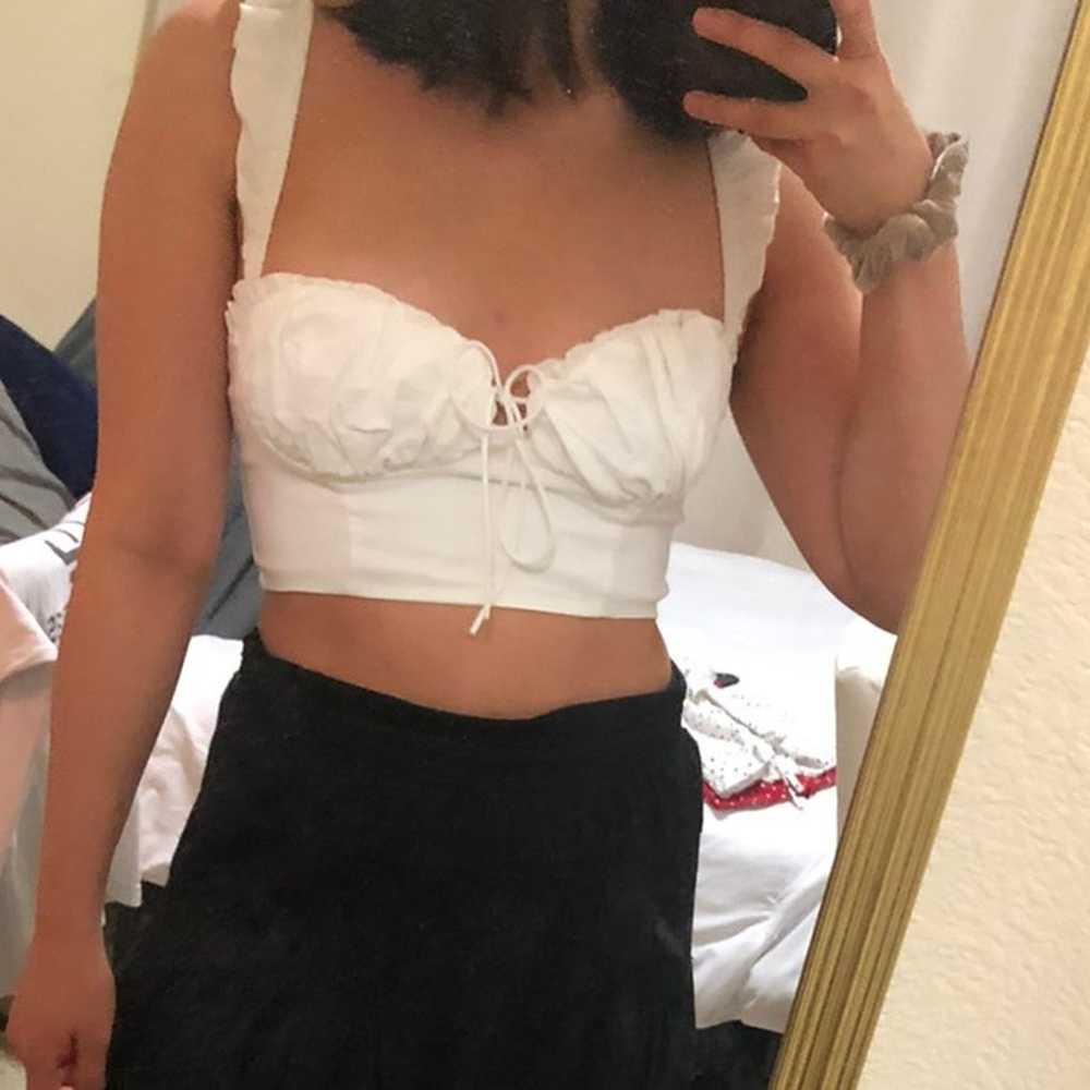 White bustier crop top - image 5