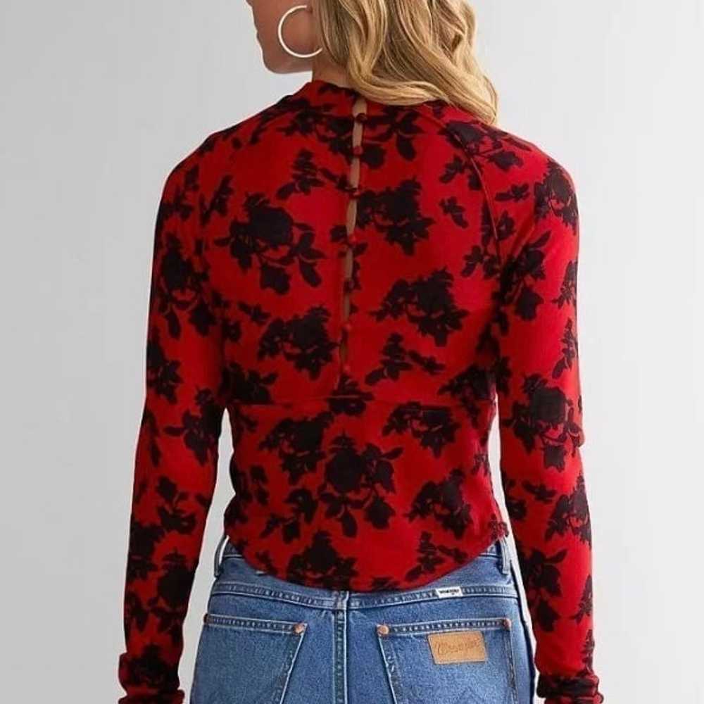 Free People Dinner Party Floral Victorian Top Siz… - image 3