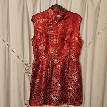 Vintage Silk Chinese Cheongsam Dress - image 1