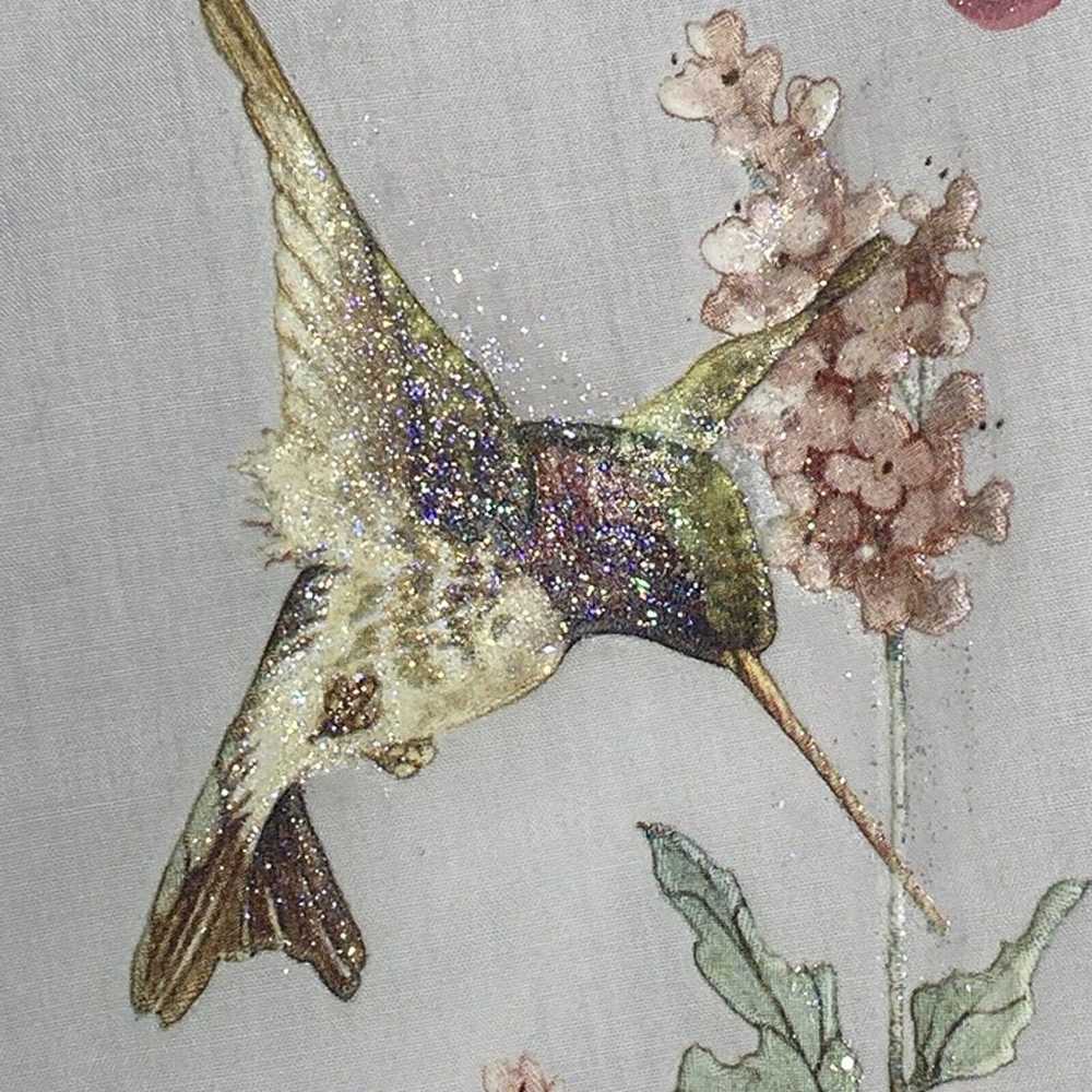 Vintage Las Olas Women Shirt S Hummingbird Floral… - image 11