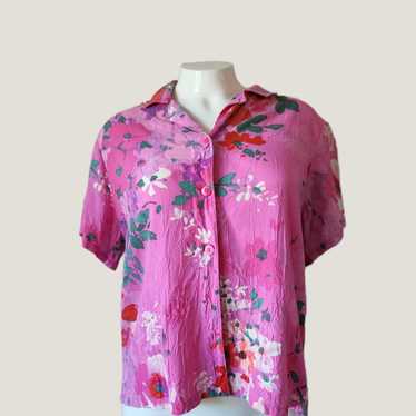 Vintage Jams World Hawaiian Floral Shirt Size 100… - image 1