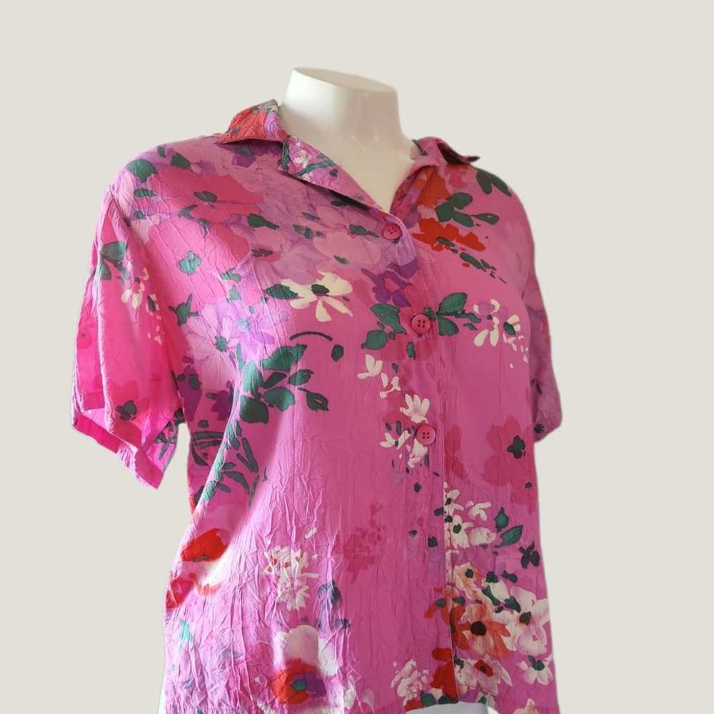 Vintage Jams World Hawaiian Floral Shirt Size 100… - image 2